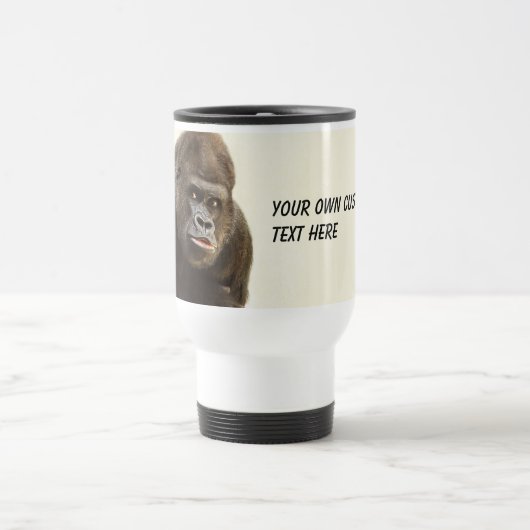 おもしろいなゴリラのカスタムのマグ トラベルマグ (中央)