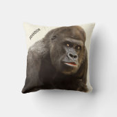 おもしろいなゴリラのカスタムの装飾用クッション クッション (裏面)