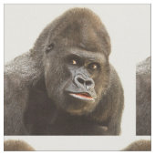 おもしろいなゴリラの生地 ファブリック (クローズアップ)