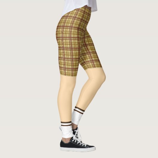 おもしろいなゴルフはソックスの格子縞パターンをショートさせます レギンス (右)