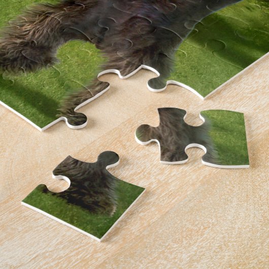 おもしろいなゴルフをするテリア場面のパズル ジグソーパズル (側面)