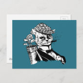 おもしろいなゴルフをする猫 ポストカード (正面/裏面)