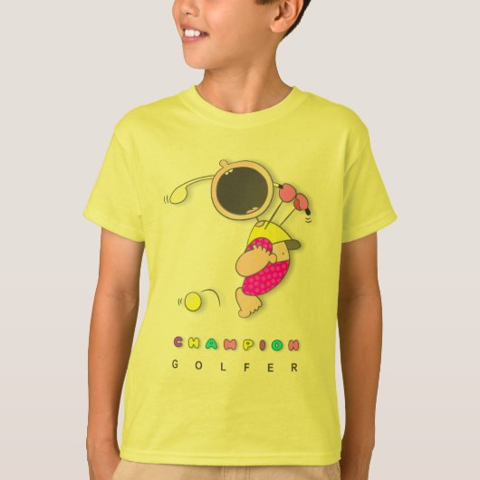 おもしろいなゴルファーのワイシャツ Tシャツ (正面)