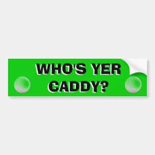おもしろいなゴルフカートはだれYerの容器のであるか バンパーステッカー
