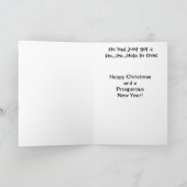 おもしろいなゴルフクリスマスカード- 1つの冗談のサンタの穴 シーズンカード (内部)