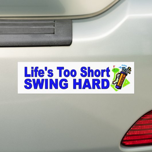 おもしろいなゴルフ車のステッカーの生命の余りに短い振動懸命 バンパーステッカー (車上)