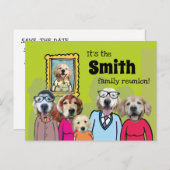 おもしろいなゴールデン・リトリーバー犬の家族会 案内ポストカード (正面/裏面)