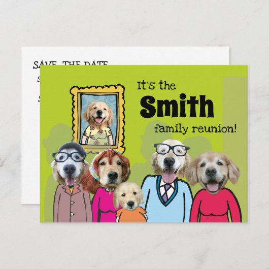 おもしろいなゴールデン・リトリーバー犬の家族会 案内ポストカード (正面/裏面)