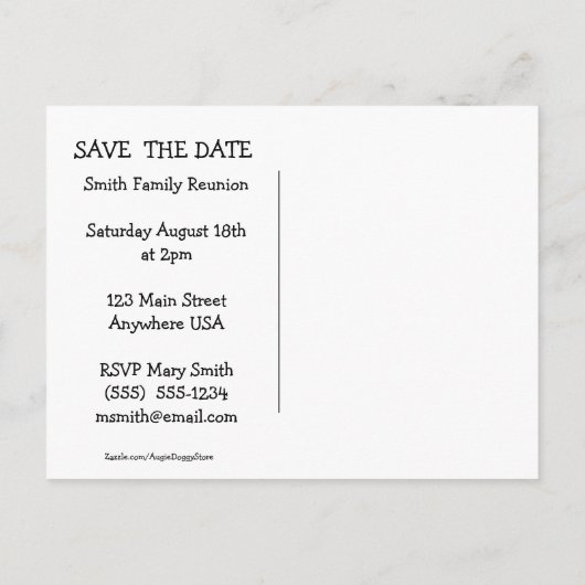 おもしろいなゴールデン・リトリーバー犬の家族会 案内ポストカード (裏面)