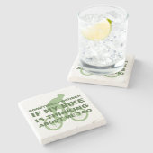 おもしろいなサイクリングのバイクは追随的な緑について考えるです ストーンコースター (横)