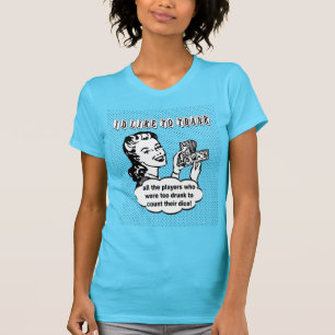 おもしろいなサイコロ-私は感謝していすことを望みます Tシャツ