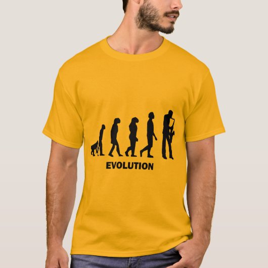 おもしろいなサクソフォーンプレーヤー Tシャツ (正面)