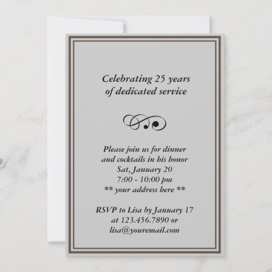 おもしろいなサングラスのパグの退職のパーティの招待状 招待状 (裏面)