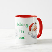 おもしろいなサンタあなたのための何もクリスマスのマグ マグカップ (正面右)