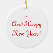 おもしろいなサンタおよびトナカイの漫画のオーナメント セラミックオーナメント (裏面)