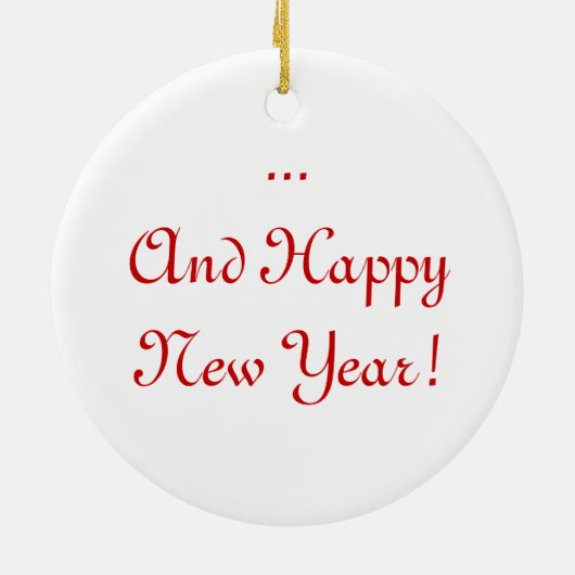 おもしろいなサンタおよびトナカイの漫画のオーナメント セラミックオーナメント (裏面)