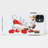 おもしろいなサンタおよびトナカイの漫画のiPhone 5つのケース Case-Mate iPhoneケース (裏面(横))