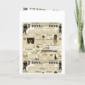 おもしろいなサンタおよび彼の犬のクリスマスカード シーズンカード (裏面)