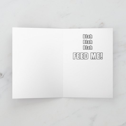 おもしろいなサンタの帽子の猫 シーズンカード (内部)