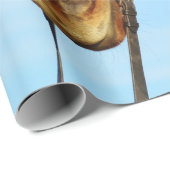 おもしろいなサンタの帽子の馬のクリスマス ラッピングペーパー (ロールコーナー)