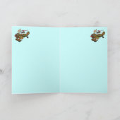 おもしろいなサンタの試験クリスマスおよび年賀状 シーズンカード (内部)