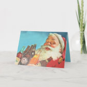 おもしろいなサンタは介在のヴィンテージX-masを必要とします シーズンカード (正面)