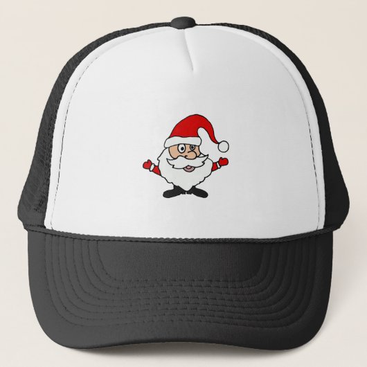 おもしろいなサンタクロースのクリスマスのデザイン キャップ (正面)