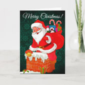 おもしろいなサンタクロースのクリスマスの挨拶状 シーズンカード (正面)