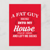 おもしろいなサンタクロースのクリスマスの発言 シーズンポストカード (正面)