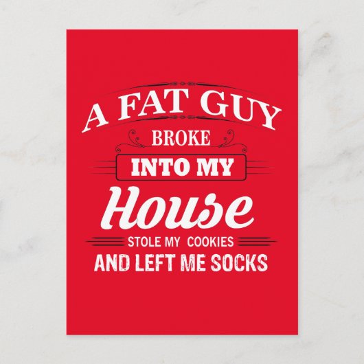 おもしろいなサンタクロースのクリスマスの発言 シーズンポストカード (正面)