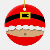 おもしろいなサンタクロースのスーツのオーナメント セラミックオーナメント (裏面)