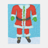 おもしろいなサンタクロースの体のノベルティのクリスマスの休日 フリースブランケット (正面)