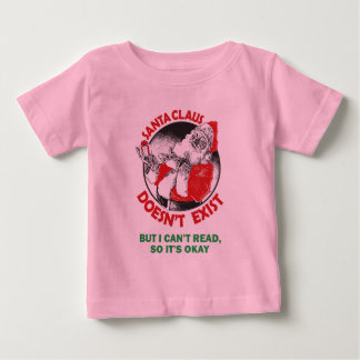 おもしろいなサンタクロースはワイシャツをからかいます-サンタはありません。 ベビーTシャツ