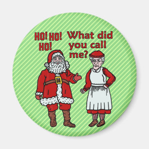 おもしろいなサンタクロース及び夫人Christmas マグネット
