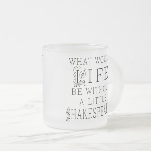 おもしろいなシェークスピアの読書引用文 フロストグラスマグカップ (正面右)