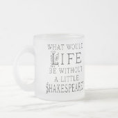 おもしろいなシェークスピアの読書引用文 フロストグラスマグカップ (左)