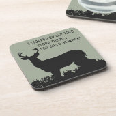 おもしろいなシカの狩りのコースター コースター (左側)