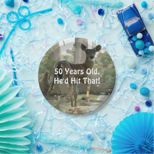 おもしろいなシカの狩りのユーモアのプレート ペーパープレート (パーティー)