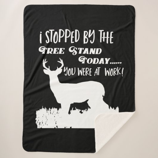 おもしろいなシカの狩りの人の白黒趣味 シェルパブランケット (正面)