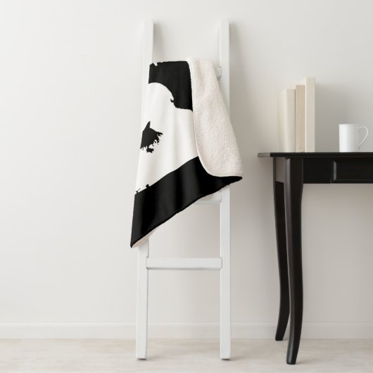 おもしろいなシカの狩りの人の白黒趣味 シェルパブランケット (インサイチュ)