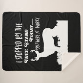 おもしろいなシカの狩りの人の白黒趣味 シェルパブランケット (正面(横))