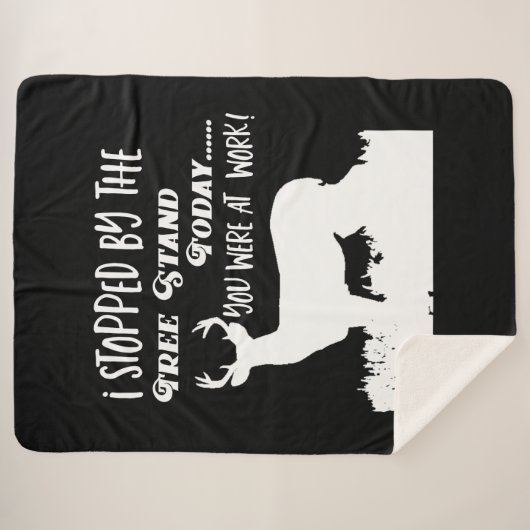 おもしろいなシカの狩りの人の白黒趣味 シェルパブランケット (正面(横))