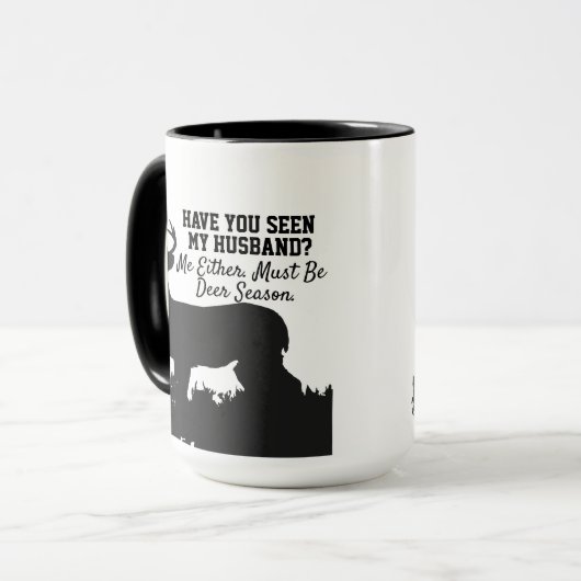 おもしろいなシカの狩りの夫の引用文のマグ マグカップ (正面左)