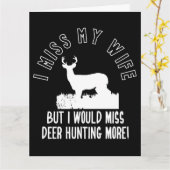 おもしろいなシカの狩りの妻の引用文カード カード (黄色い花)