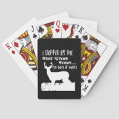 おもしろいなシカの狩りの引用文の木びき台の人 トランプ (裏面)