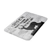 おもしろいなシカの狩りの木の立場のオジロ鹿の木びき台の引用文 バスマット (アングル)