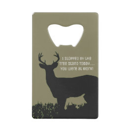 おもしろいなシカの狩りの木の立場の栓抜き クレジットカード栓抜き