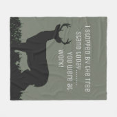 おもしろいなシカの狩りの木の立場毛布 フリースブランケット (正面(横))