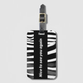 おもしろいなシマウマのプリント ラゲッジタグ (正面縦)