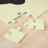 おもしろいなシマウマの漫画の黄色のカスタムな子供のパズル ジグソーパズル (側面)